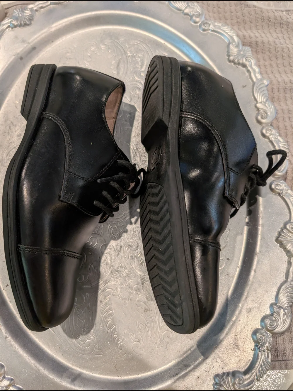 Florsheim Black Boys Size 13 Lace-Up Dress Oxfords